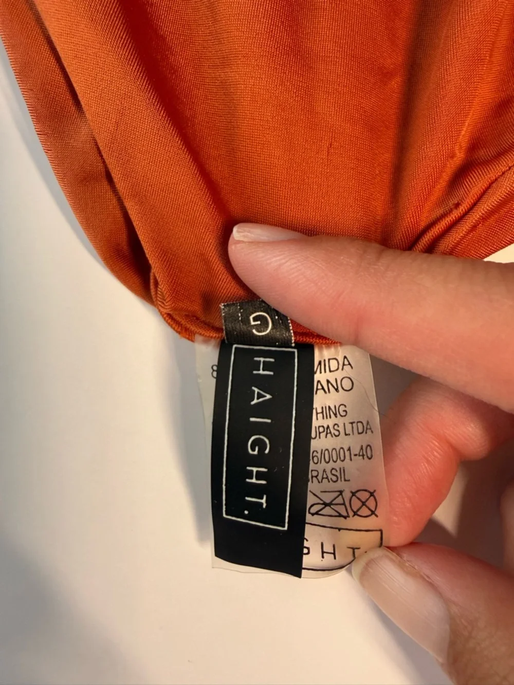 HAIGHT One-Piece Bodysuit in Rust Orange - Classic Scoop Back - Picture 5 of 5